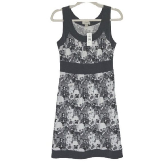 LOFT Dresses & Skirts - NEW‎ Loft Gray Floral Y2K Dress Women’s Size XS